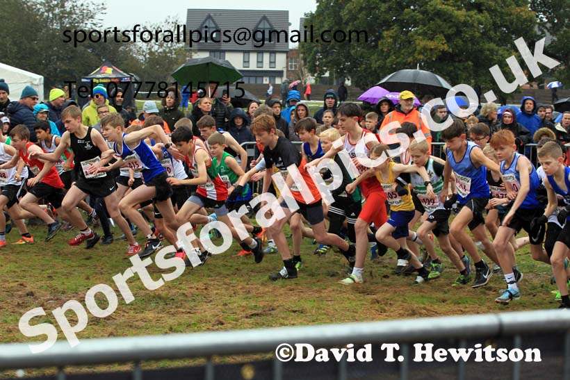 Boys Under-13s 2023 National Cross Country Relays, Berry Hill Park, Mansfield.  Photo: David T. Hewitson/Sports for All Pics